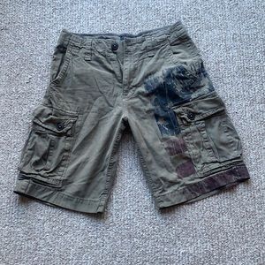 AMERICAN EAGLE American Flag Cargo Shorts Waist 28